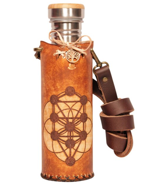 Tree of life Tan Deluxe Vesica waterbottlecase 1 of 4