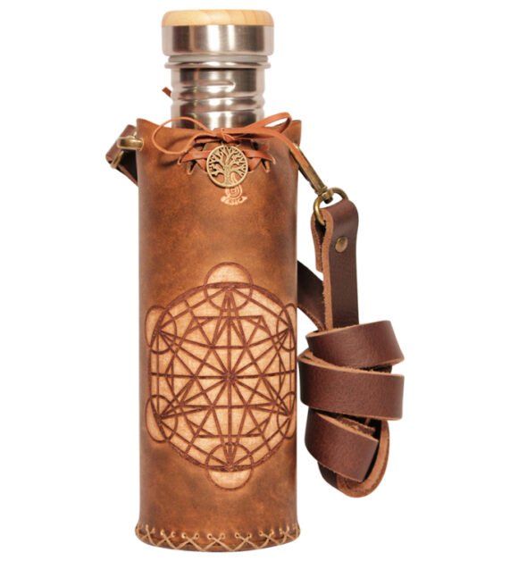 Triangle Grid Brown Deluxe Vesica waterbottlecase 1 of 4