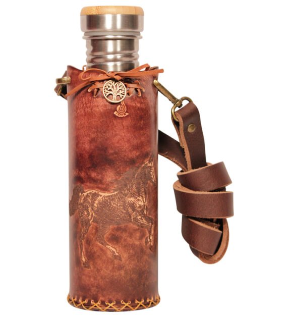 Horse Brown Deluxe Vesica waterbottlecase 1 of 4