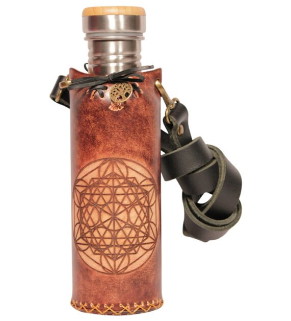 Icosahedron Brown Deluxe Vesica waterbottlecase 1 of 4