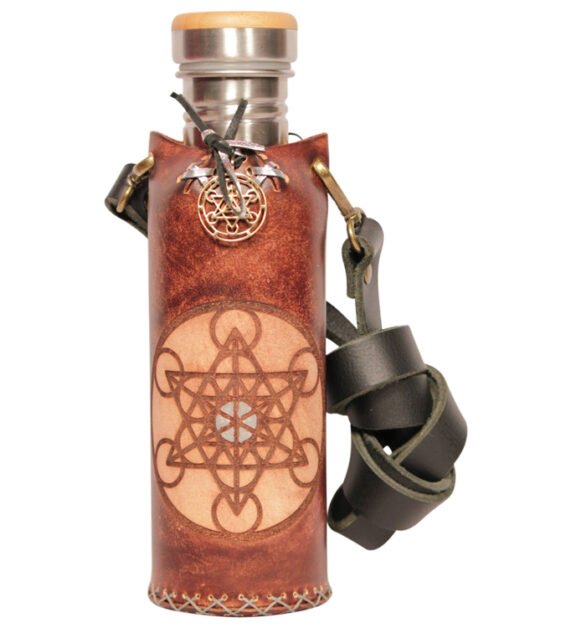 Metatron Brown Deluxe Vesica waterbottlecase 1 of 4
