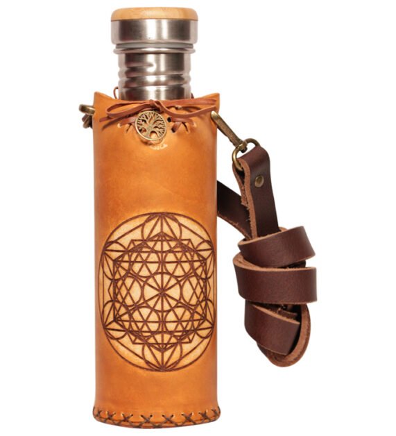 Icosahedron Timber Deluxe Vesica waterbottlecase 1 of 4