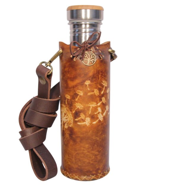 Dandelion Rustic Deluxe Vesica waterbottlecase 1 of 4