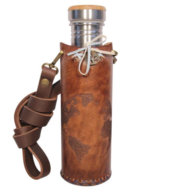 Earth brown A Deluxe Vesica waterbottlecase 1 of 4