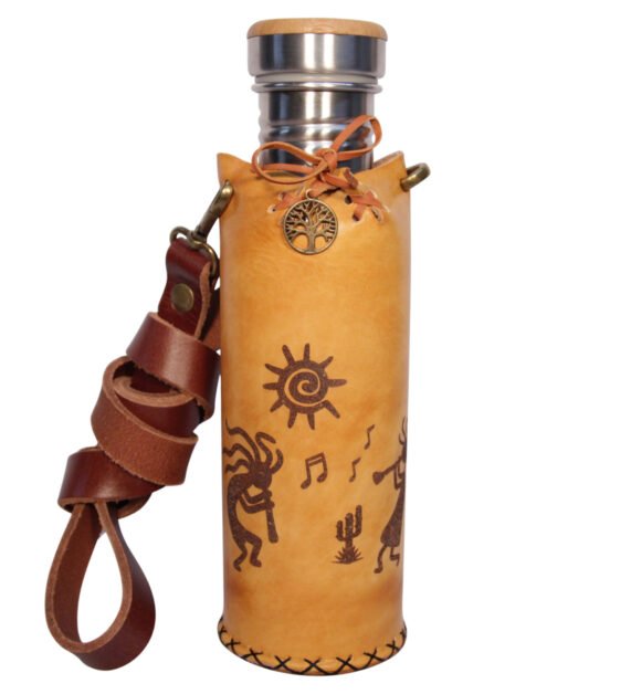 Kokopeli Tan Deluxe Vesica waterbottlecase 1 of 4