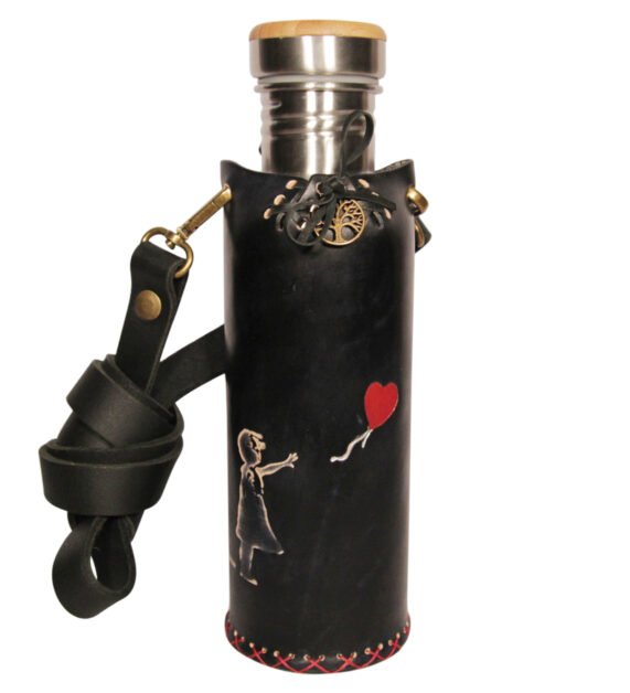 Banksy A black Deluxe Vesica waterbottlecase 1 of 4
