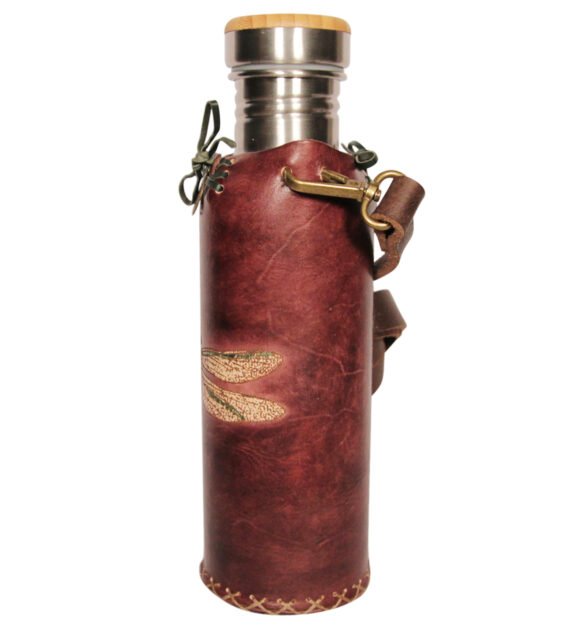 Dragonfly brown Deluxe Vesica waterbottlecase 2 of 4.