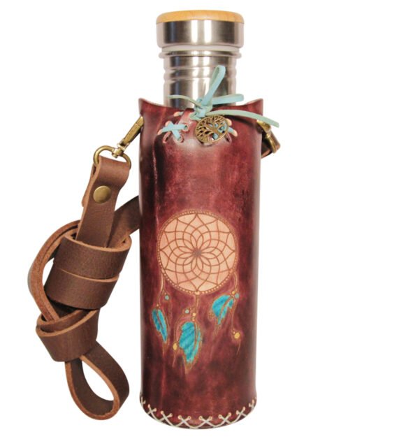 Dreamcatcher brown Deluxe Vesica waterbottlecase 1 of 4