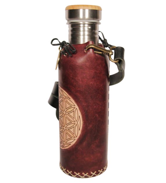 Flower of life mohogany Deluxe Vesica waterbottlecase 2 of 4