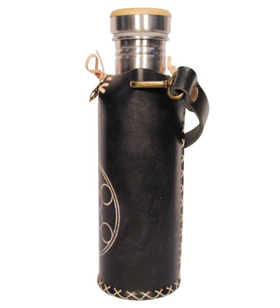 Fruit of life black Deluxe Vesica waterbottlecase 2 of 4