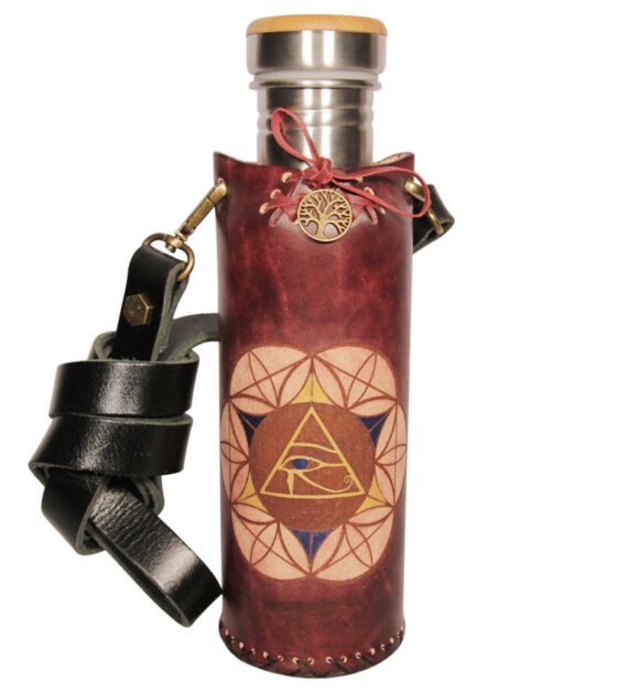Horus SOL mohogany Deluxe Vesica waterbottlecase 1 of 4