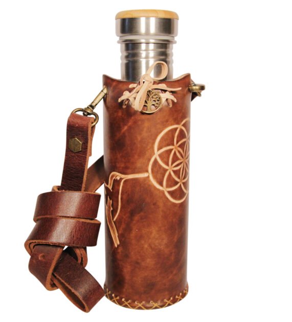 Hummingbird SOL A brown Deluxe Vesica waterbottlecase 1 of 4