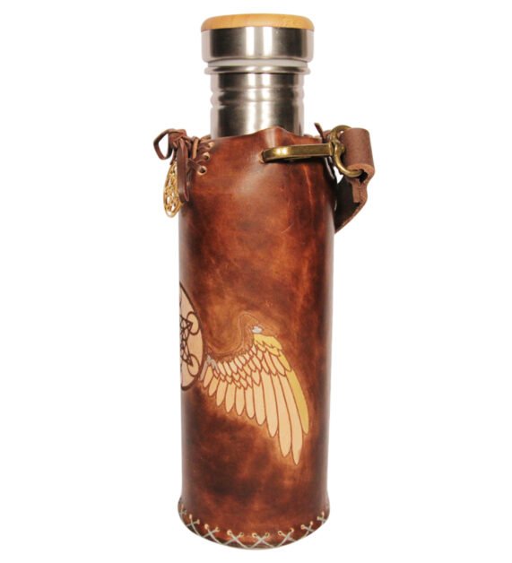 Metatrons Wings brown Deluxe Vesica waterbottlecase 2 of 4