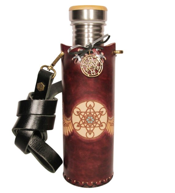 Metatrons Wings mohogany Deluxe Vesica waterbottlecase 1 of 4