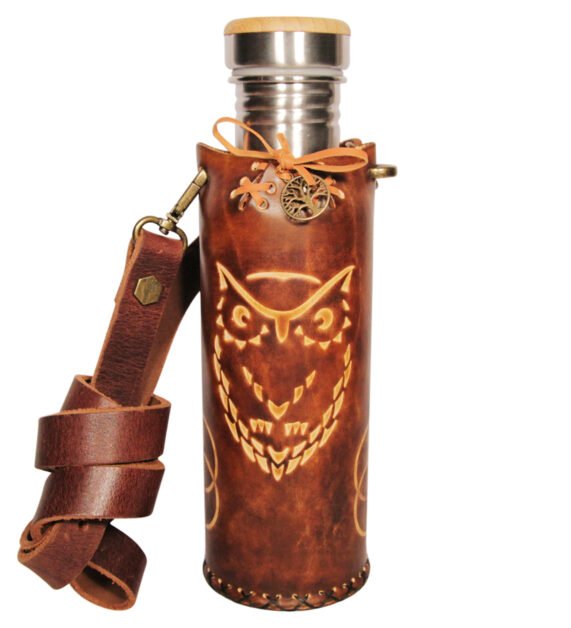 Owl SOL russet Deluxe Vesica waterbottlecase 1 of 4