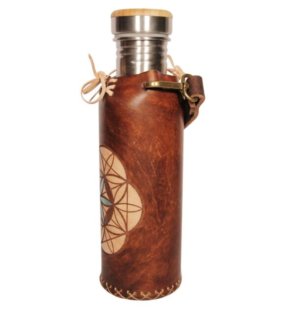 Seed of life B brown Deluxe Vesica waterbottlecase 2 of 4