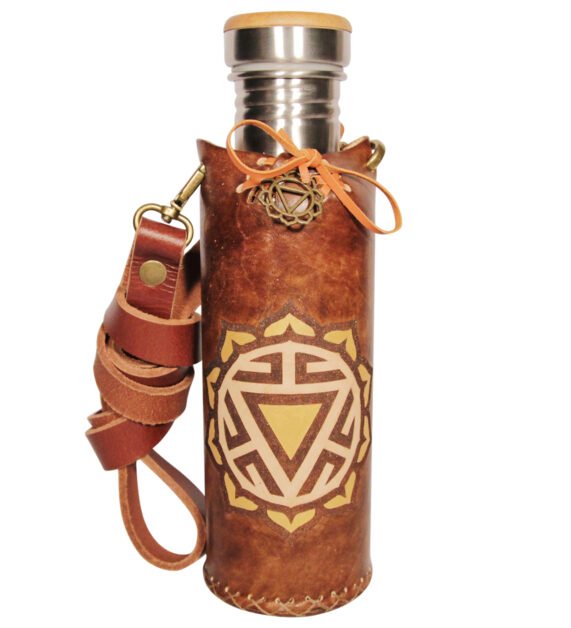Solar Plexus timbrown Deluxe Vesica waterbottlecase 1 of 4