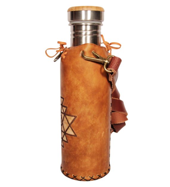 Sri Yantra timbrown Deluxe Vesica waterbottlecase 2 of 4