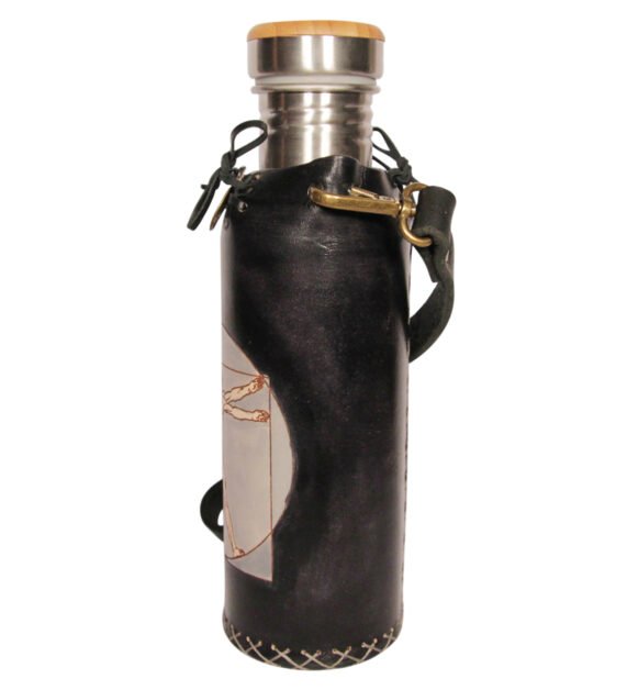 Vituvian man black Deluxe Vesica waterbottlecase 2 of 4
