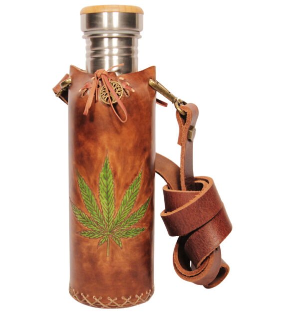 Hemp Brown Deluxe Vesica waterbottlecase 1 of 4