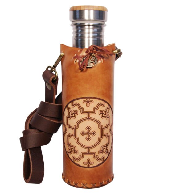 Shipibo Timbrown Deluxe Vesica waterbottlecase 1 of 4