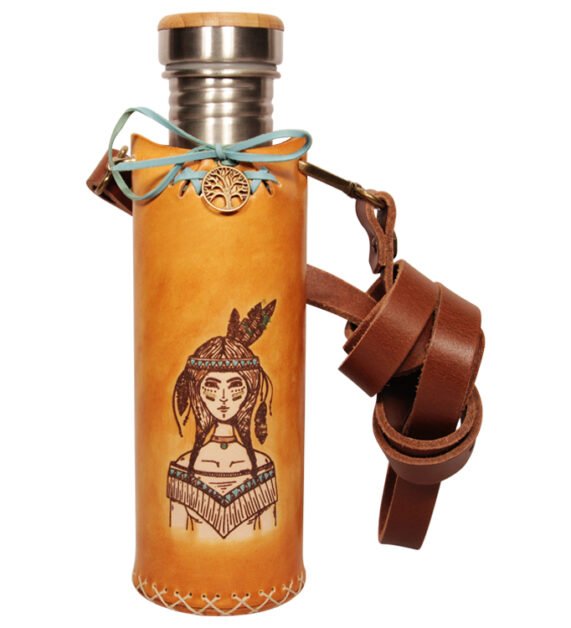 Warrioress Tan Deluxe Vesica waterbottlecase 1 of 4