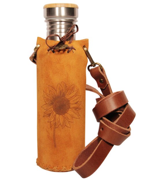 Suede Tan Vesica waterbottlecase 1 of 4