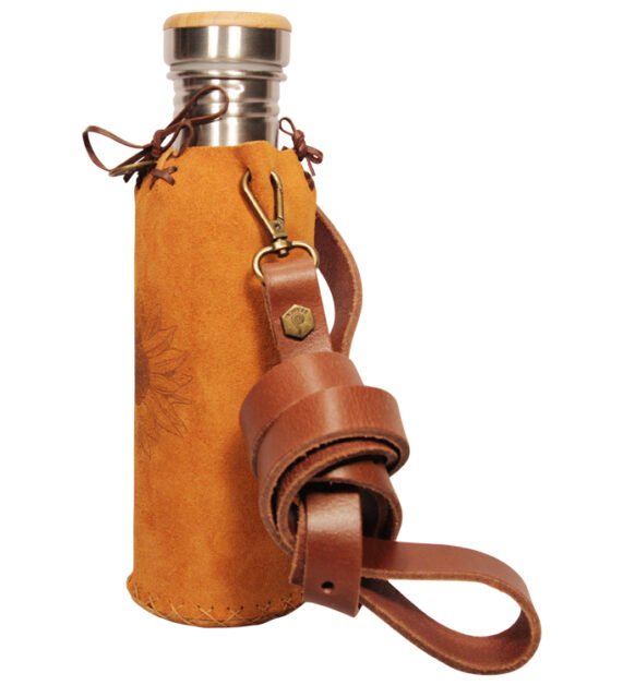 Suede Tan Vesica waterbottlecase 2 of 4